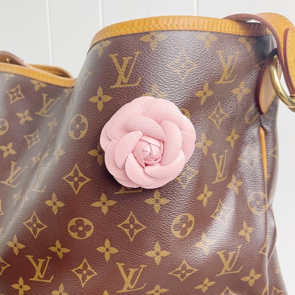 Camellia Flower Vegan Leather Magnetic Bag Charm